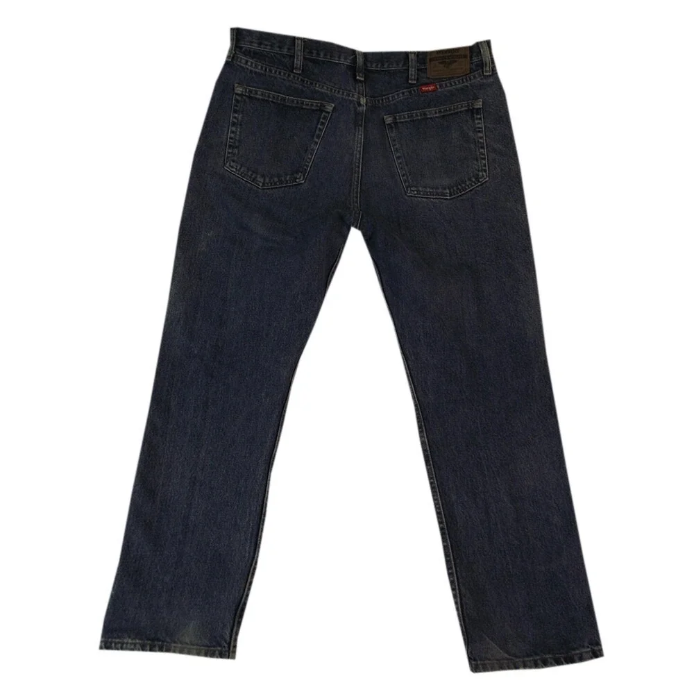 Wrangler Jeans Men's 38 x 30 blue denim pants regular fit straight